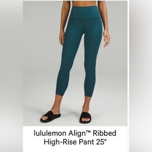 lululemon athletica Align™ Ribbed Deep Green Leggings